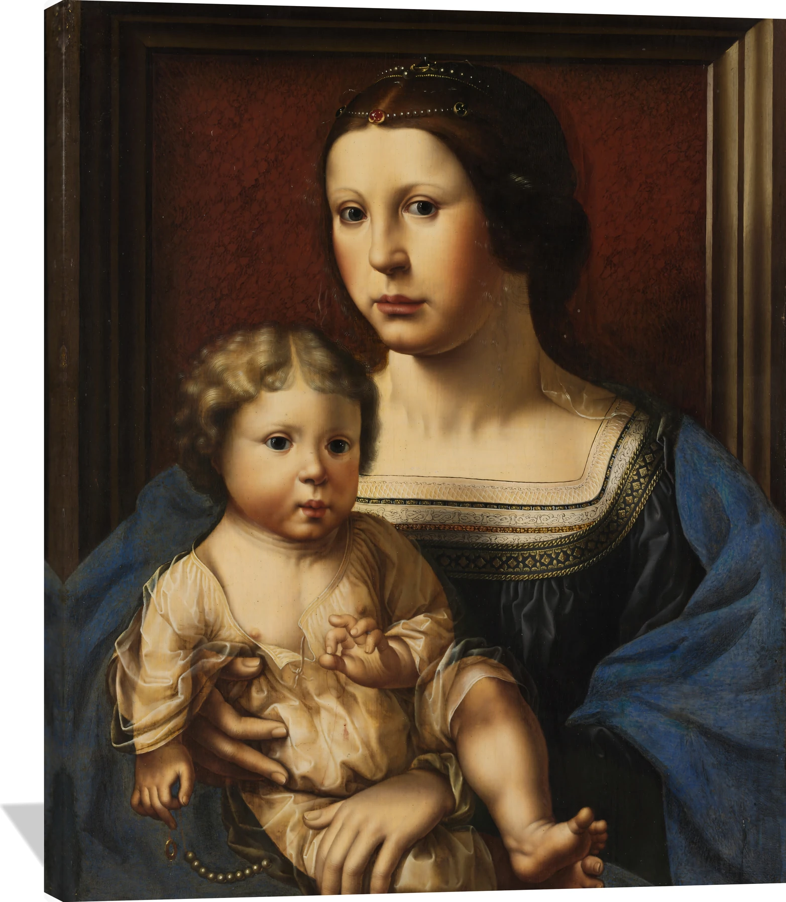 Anna van Bergen (1492–1541) and Her Son Hendrik (born 1519) as the Virgin and Child