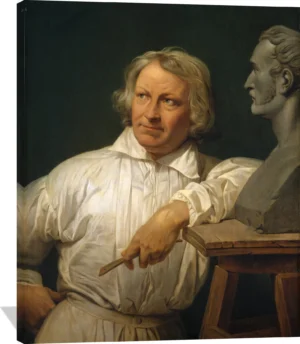 Bertel Thorvaldsen (1768–1844) with the Bust of Horace Vernet