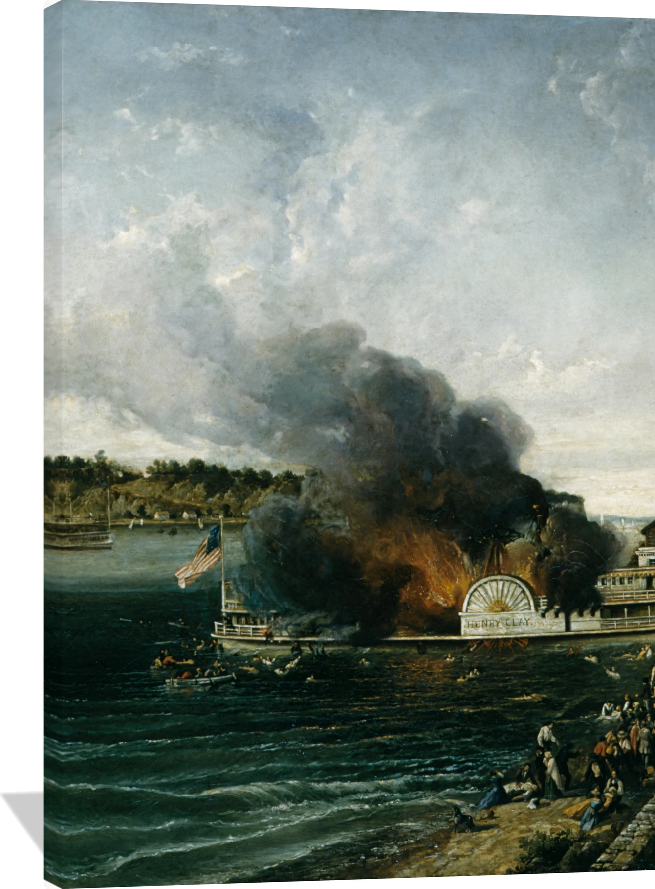 Burning of the Sidewheeler Henry Clay
