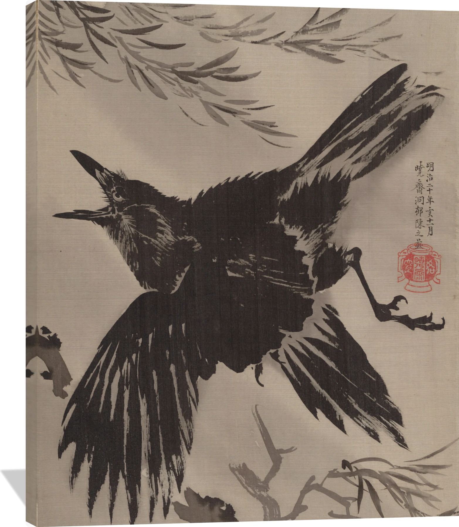 Crow and Willow Tree