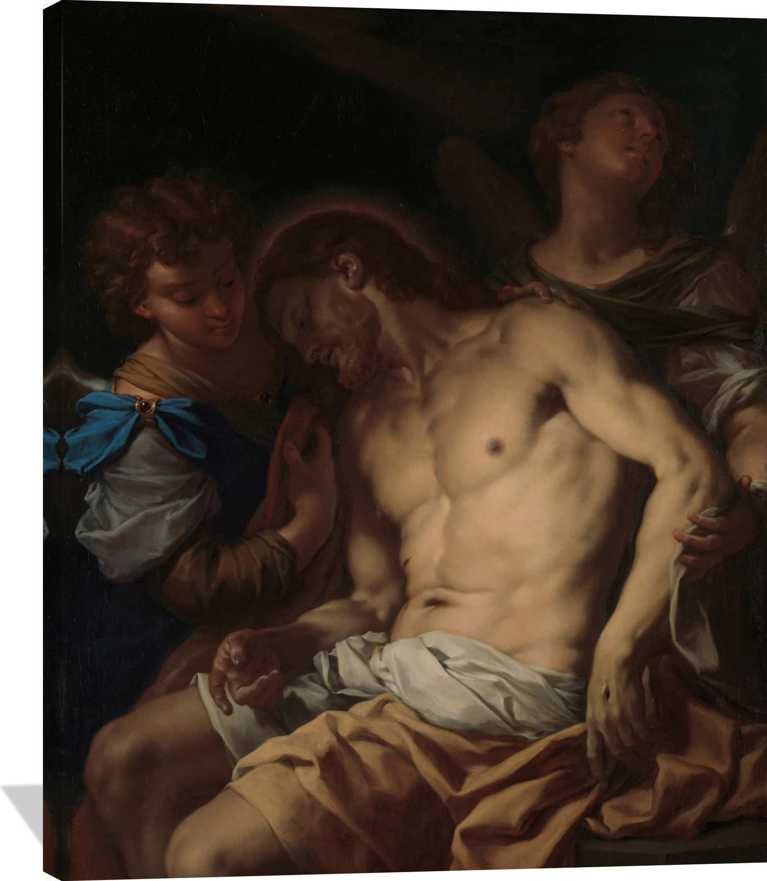 Dead Christ Supported by Angels