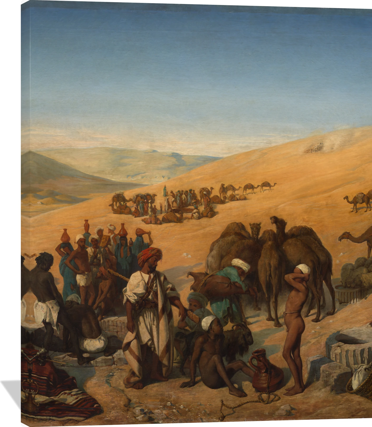 Halt of Caravans at the Wells of Saba (Beersheba) in the Desert South of Hebron