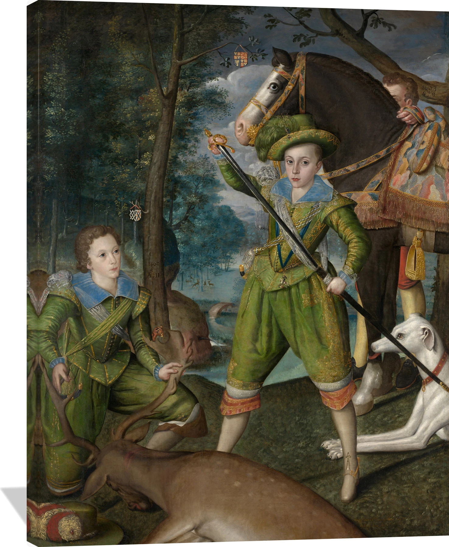 Henry Frederick (1594–1612), Prince of Wales, with Sir John Harington (1592–1614), in the Hunting Field