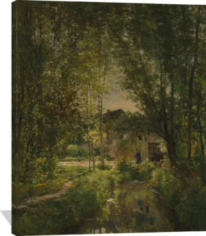 Landscape with a Sunlit Stream