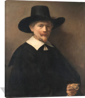 Portrait of a Man Holding Gloves