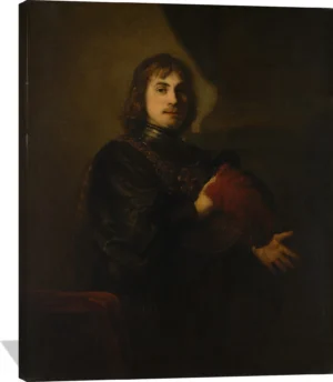 Portrait of a Man with a Breastplate and Plumed Hat