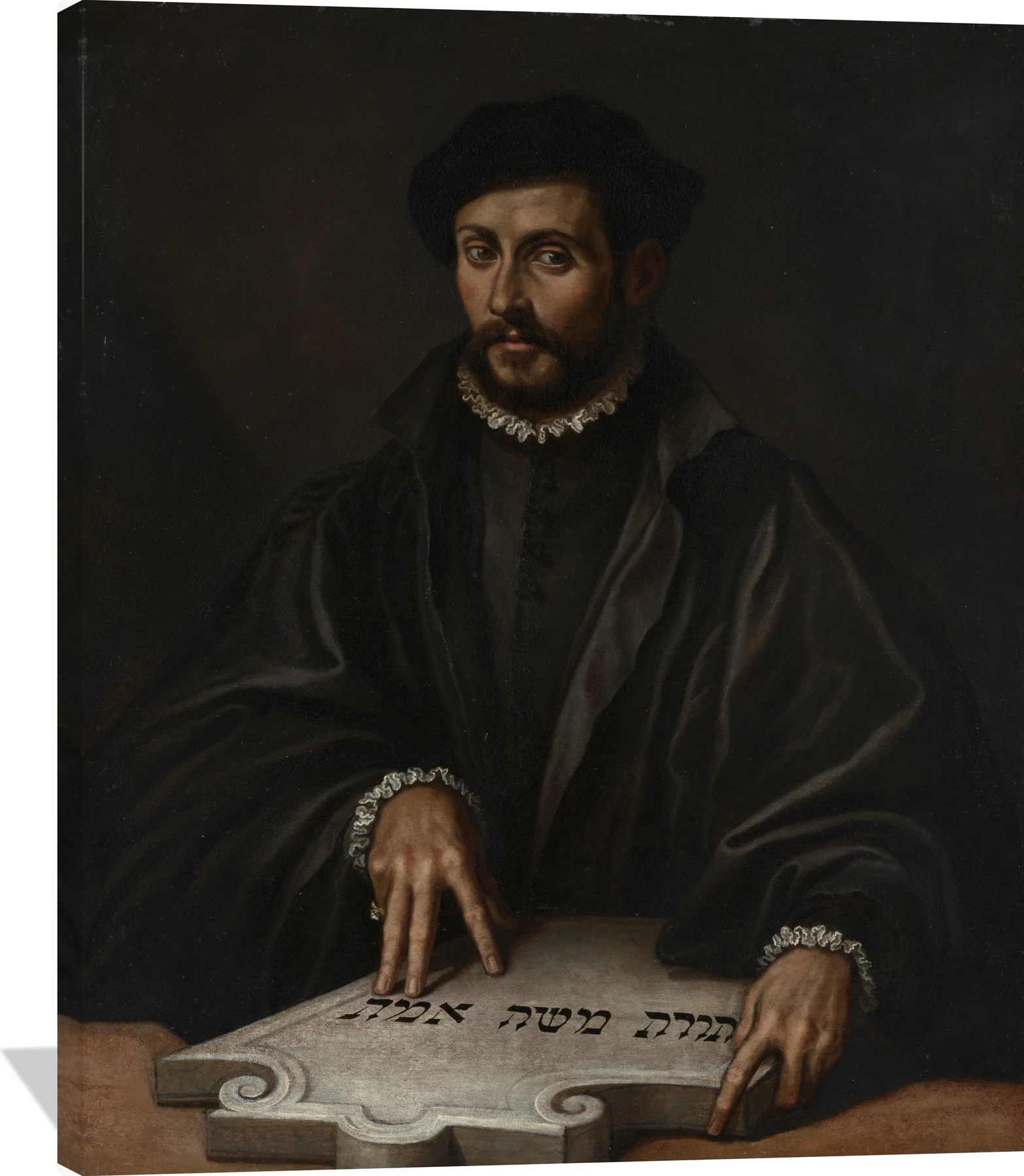 Portrait of a Man with a Hebrew Tablet