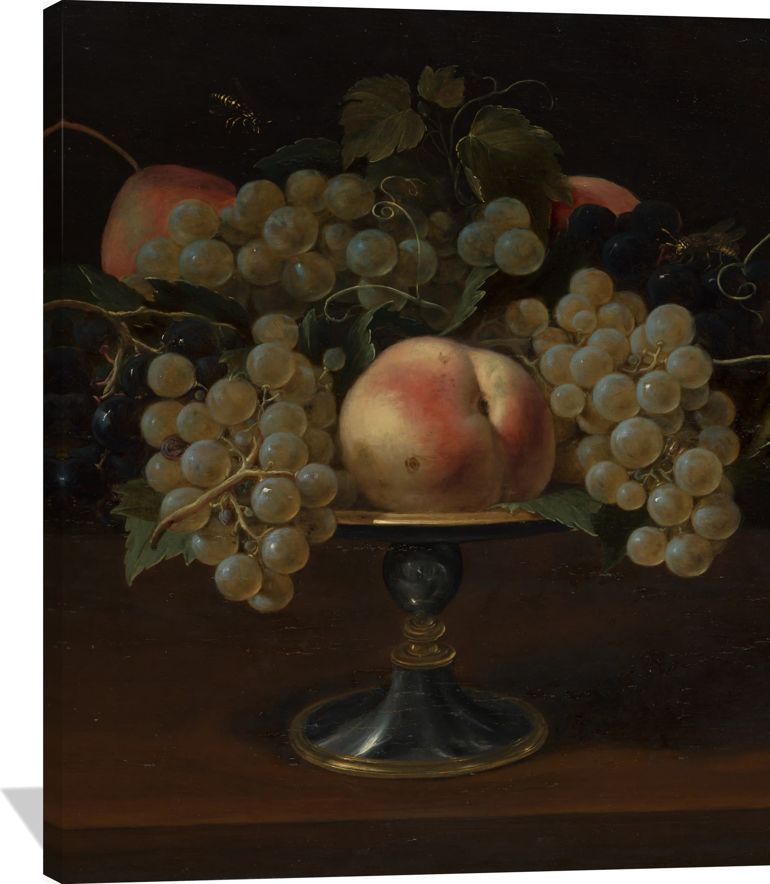 Still Life of Grapes and Peaches