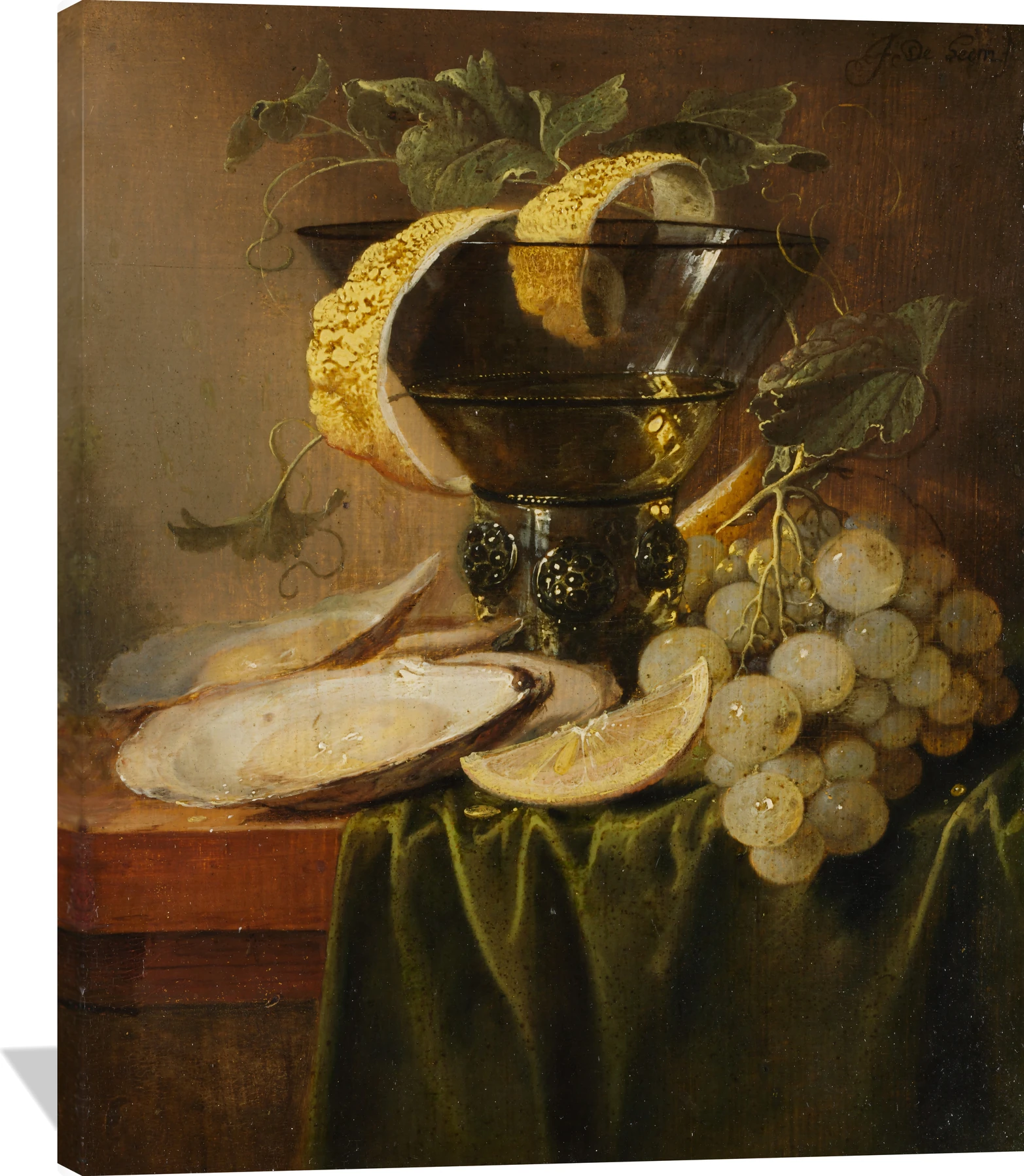 Still Life with a Glass and Oysters