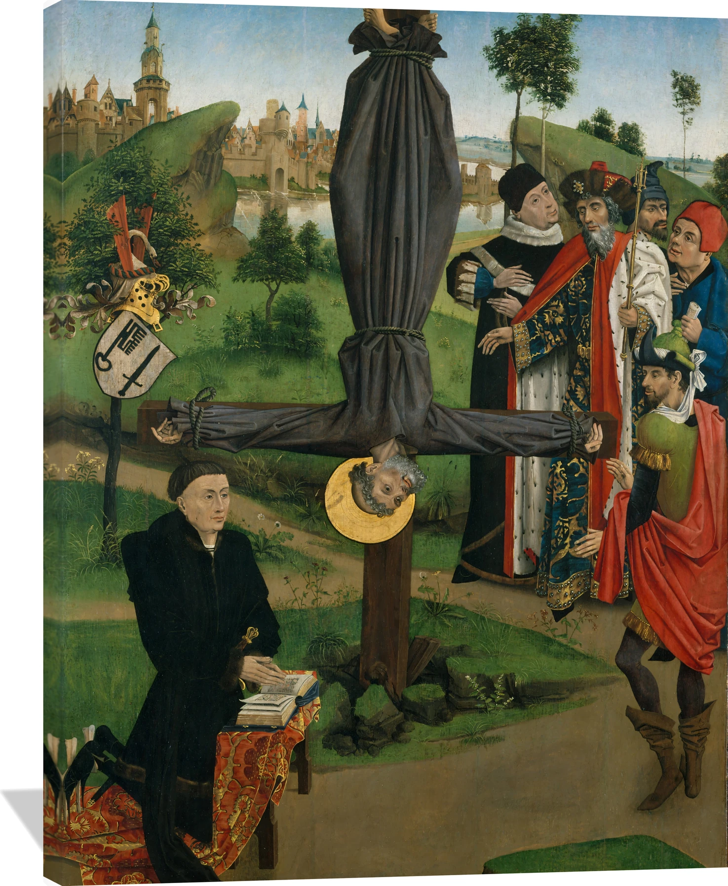 The Crucifixion of Saint Peter with a Donor; The Legend of Saint Anthony Abbot with a Donor; The Annunciation