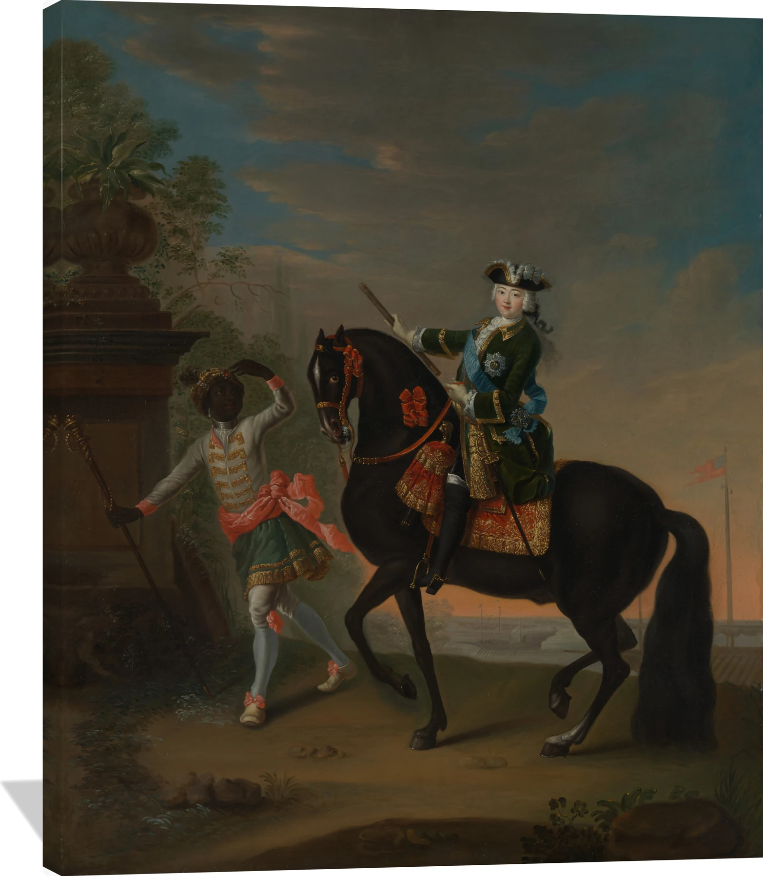 The Empress Elizabeth of Russia (1709–1762) on Horseback, Attended by a Page