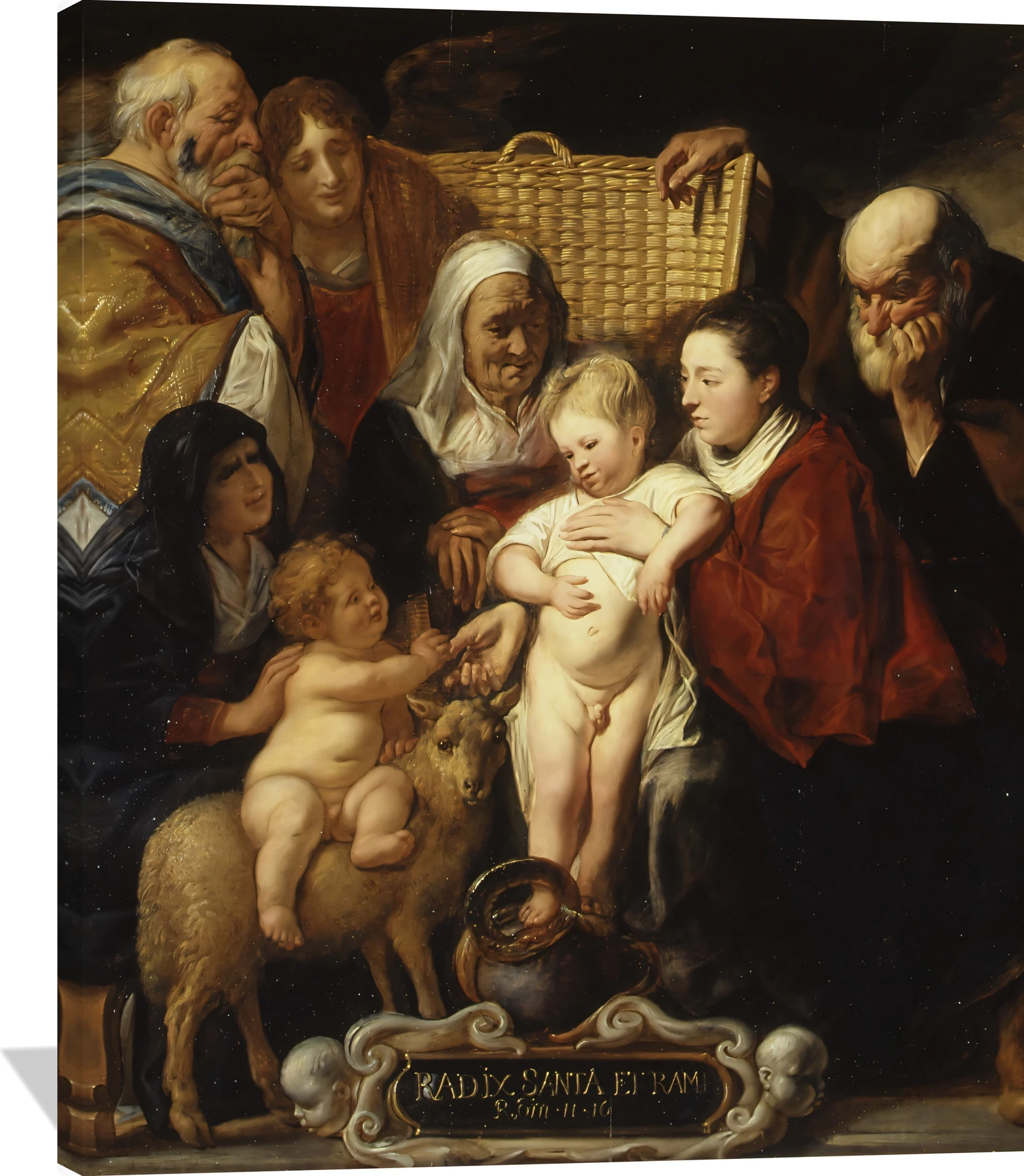The Holy Family with Saint Anne and the Young Baptist and His Parents