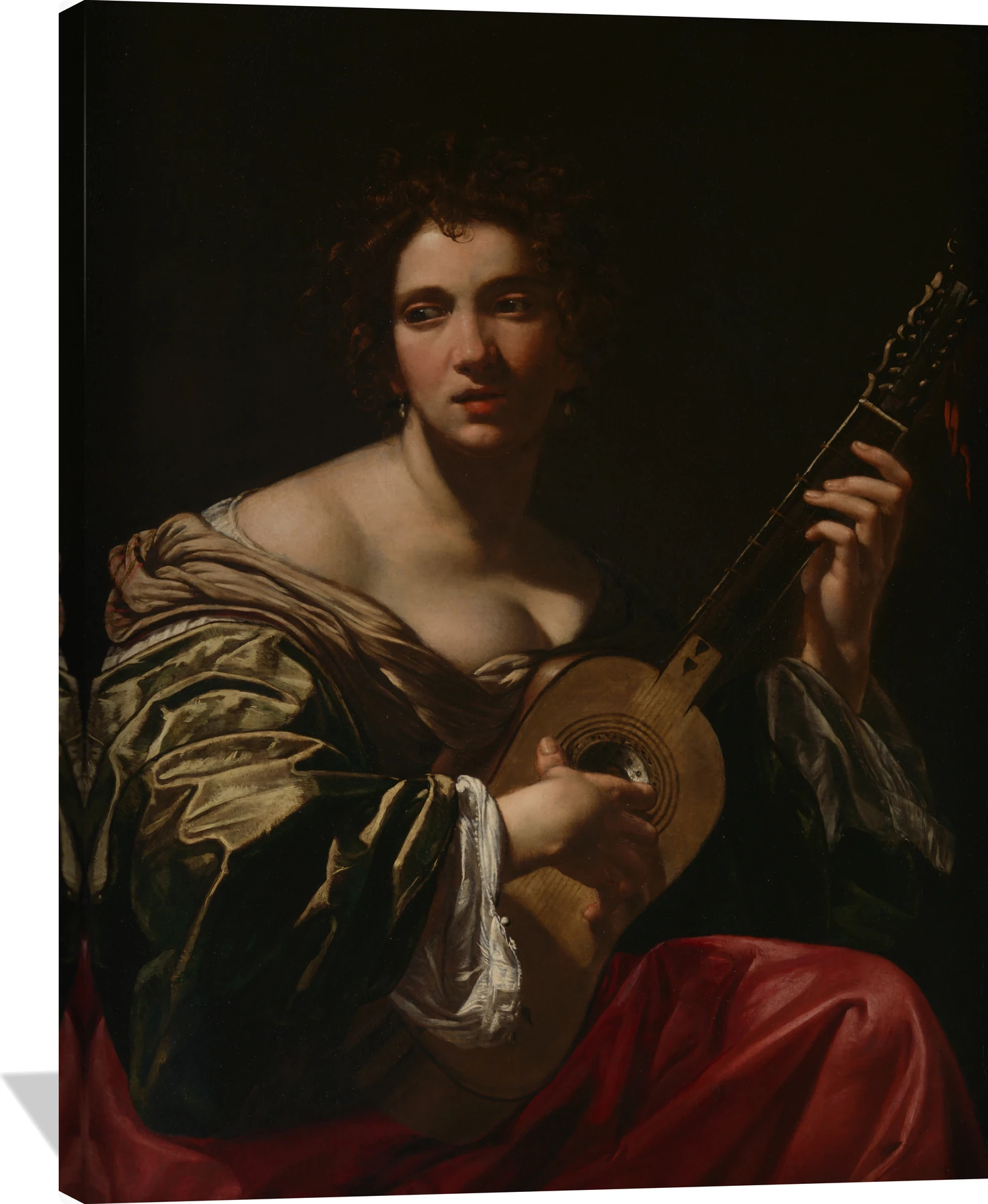 Woman Playing a Guitar