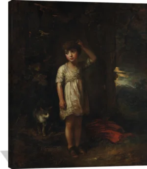 A Boy with a Cat—Morning