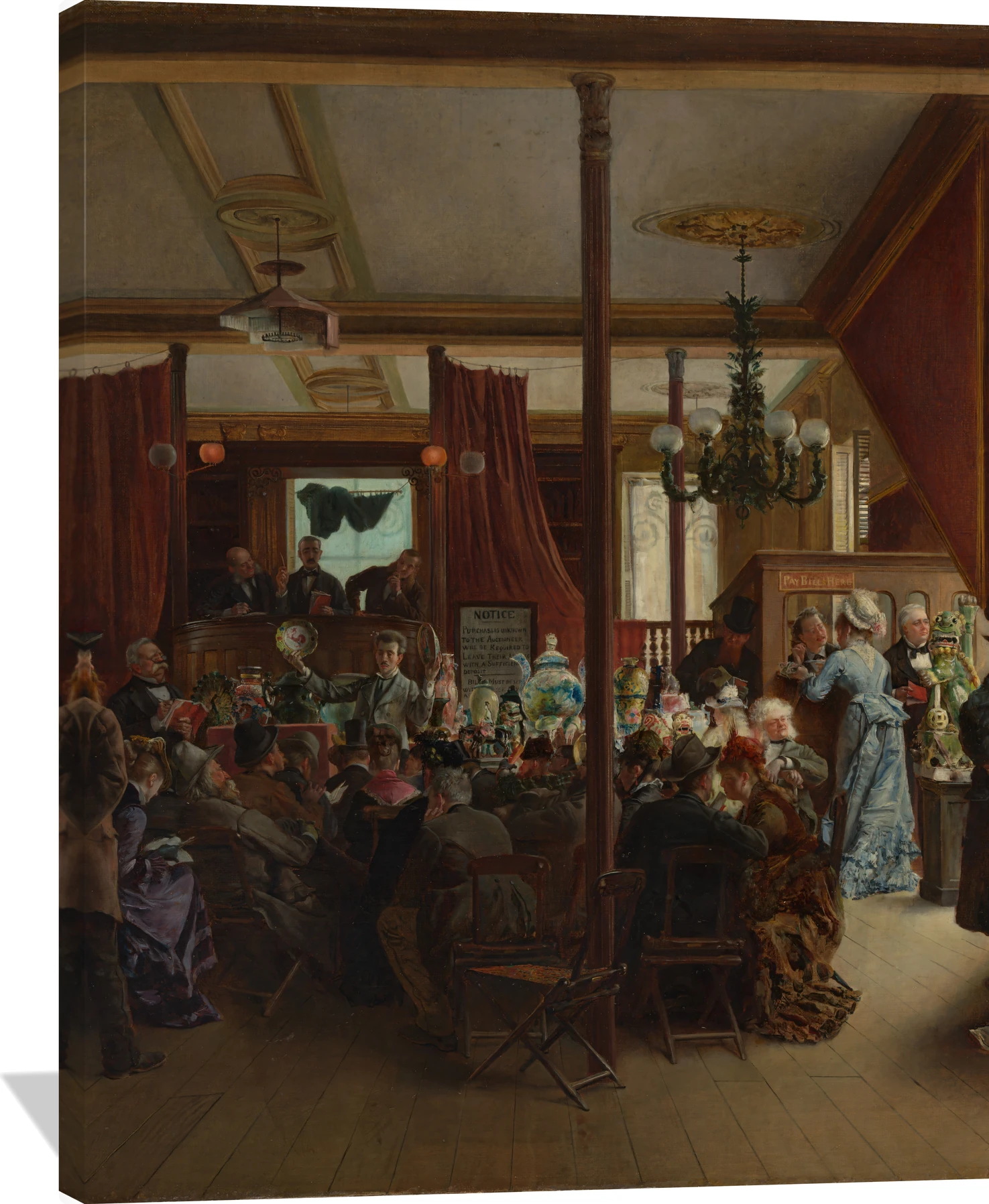 Auction Sale in Clinton Hall, New York, 1876