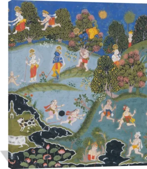 Blindman's Bluff: Page From a Dispersed Bhagavata Purana (Ancient Stories of Lord Vishnu)