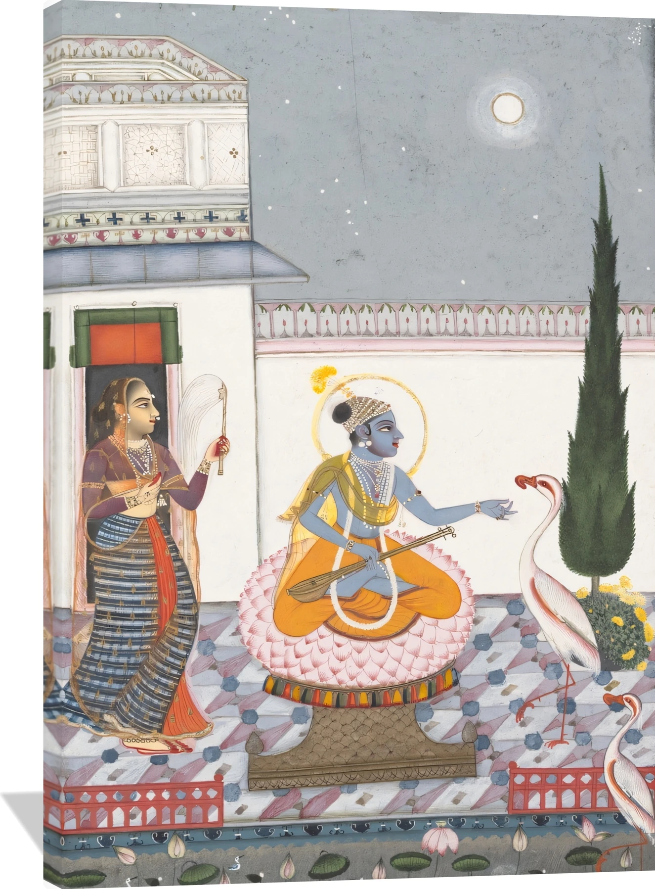 Chandravimba Ragaputra: Page from a Dispersed "Boston" Ragamala Series (Garland of Musical Modes)