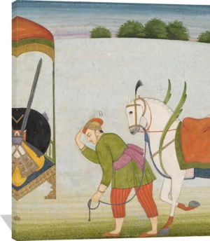 Kalki Avatar, the Future Incarnation of  Vishnu:  Page from a Dispersed Manuscript