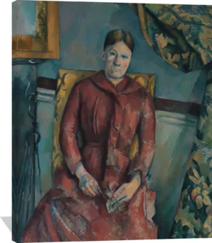 Madame Cézanne (Hortense Fiquet, 1850–1922) in a Red Dress