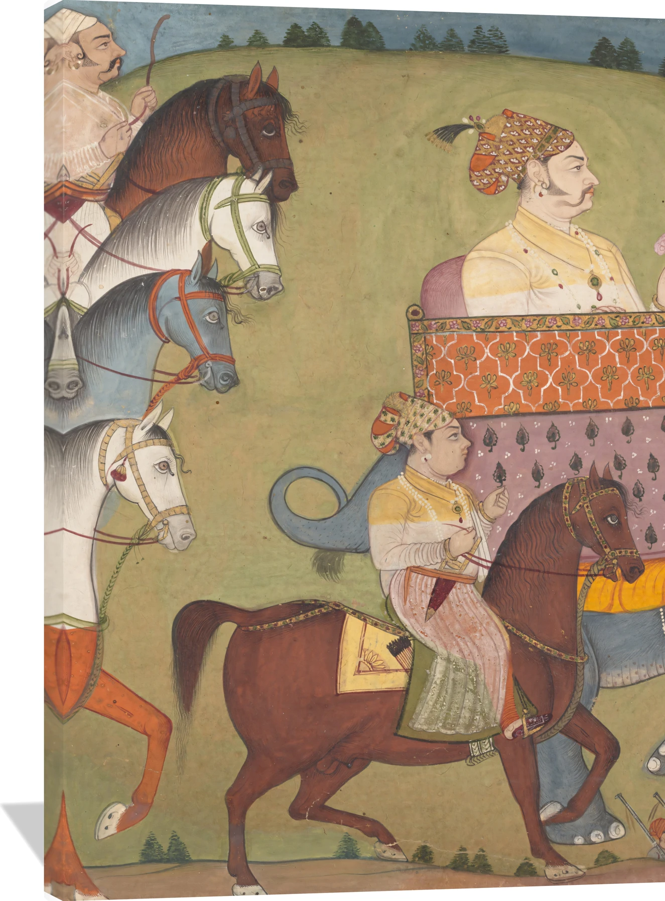 Maharaja Raj Singh in Procession with Members of His Court