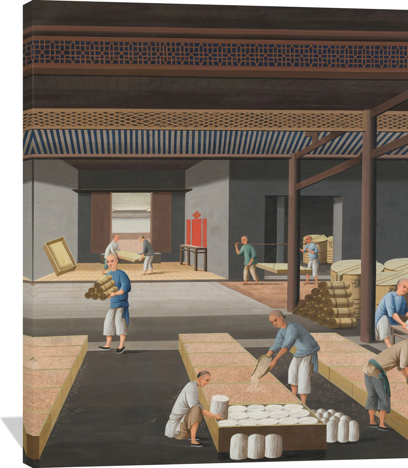 Packing Porcelain in Canton for Shipment to the West