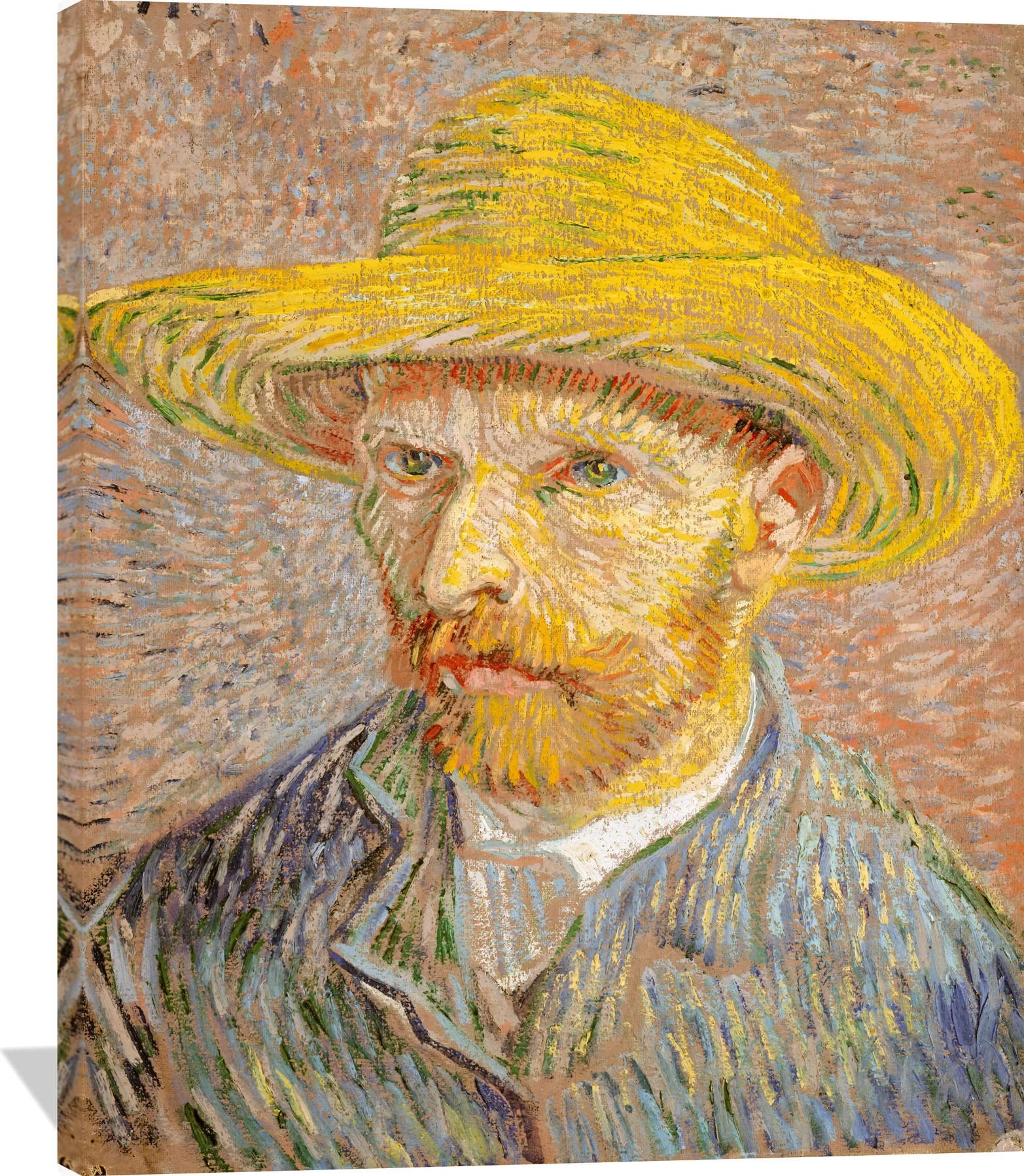Self-Portrait with a Straw Hat (obverse: The Potato Peeler)