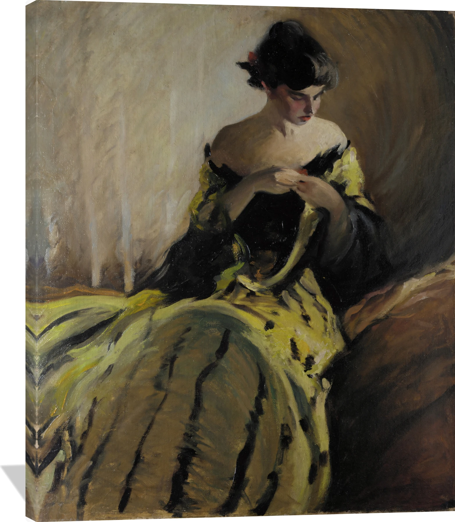 Study in Black and Green (Oil Sketch)