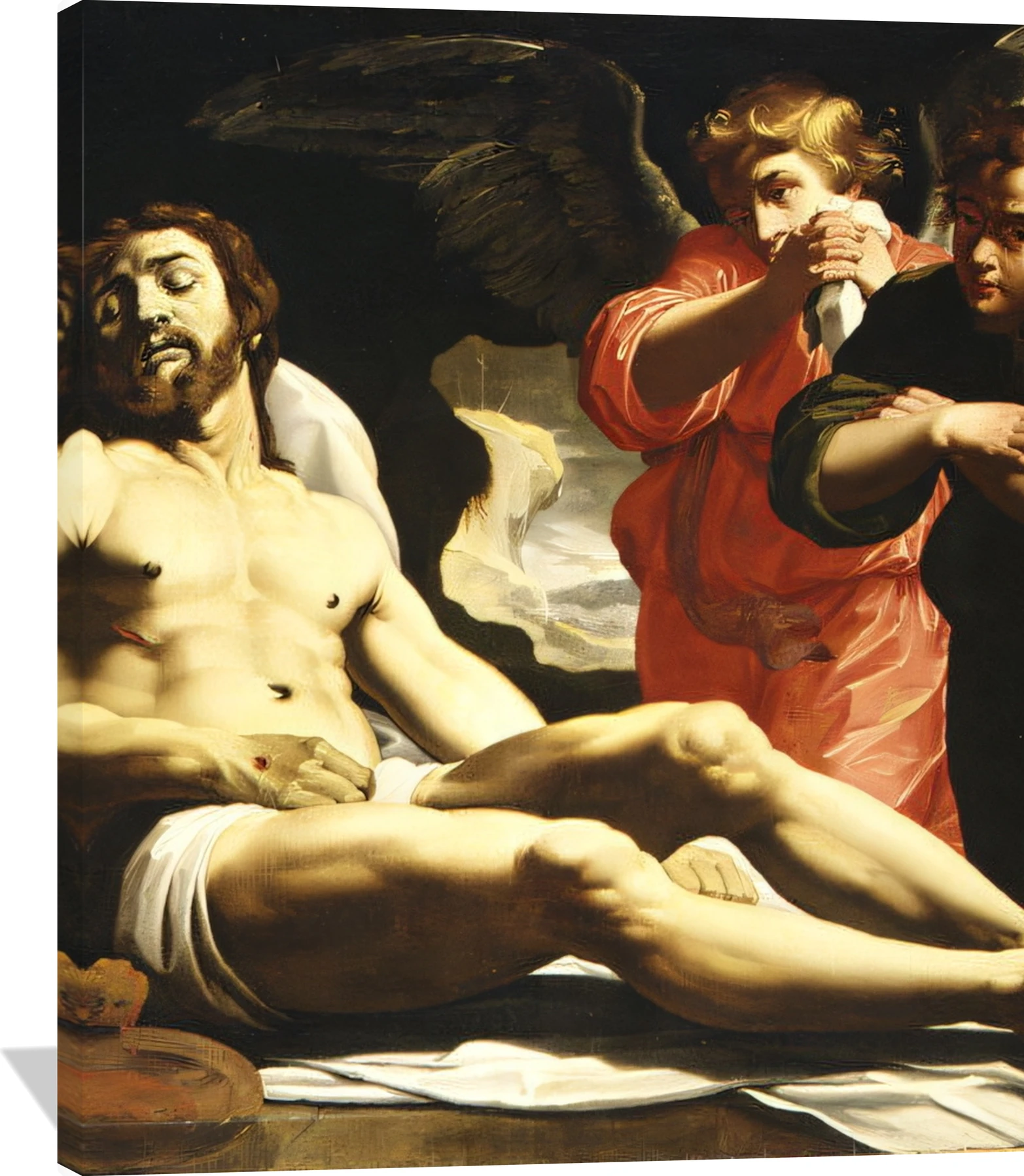 The Dead Christ in the Tomb with Two Angels