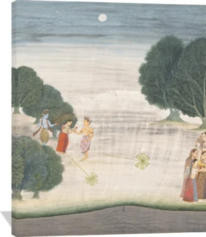 The Death of the Giant Shankachura: Page from a Dispersed Bhagavata Purana (Ancient Stories of Lord Vishnu)