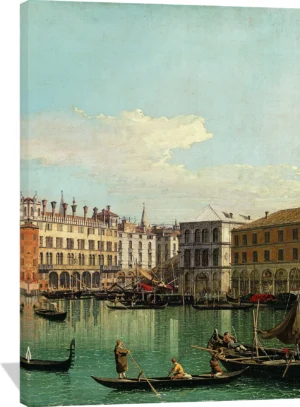 The Grand Canal, Venice, Looking South toward the Rialto Bridge