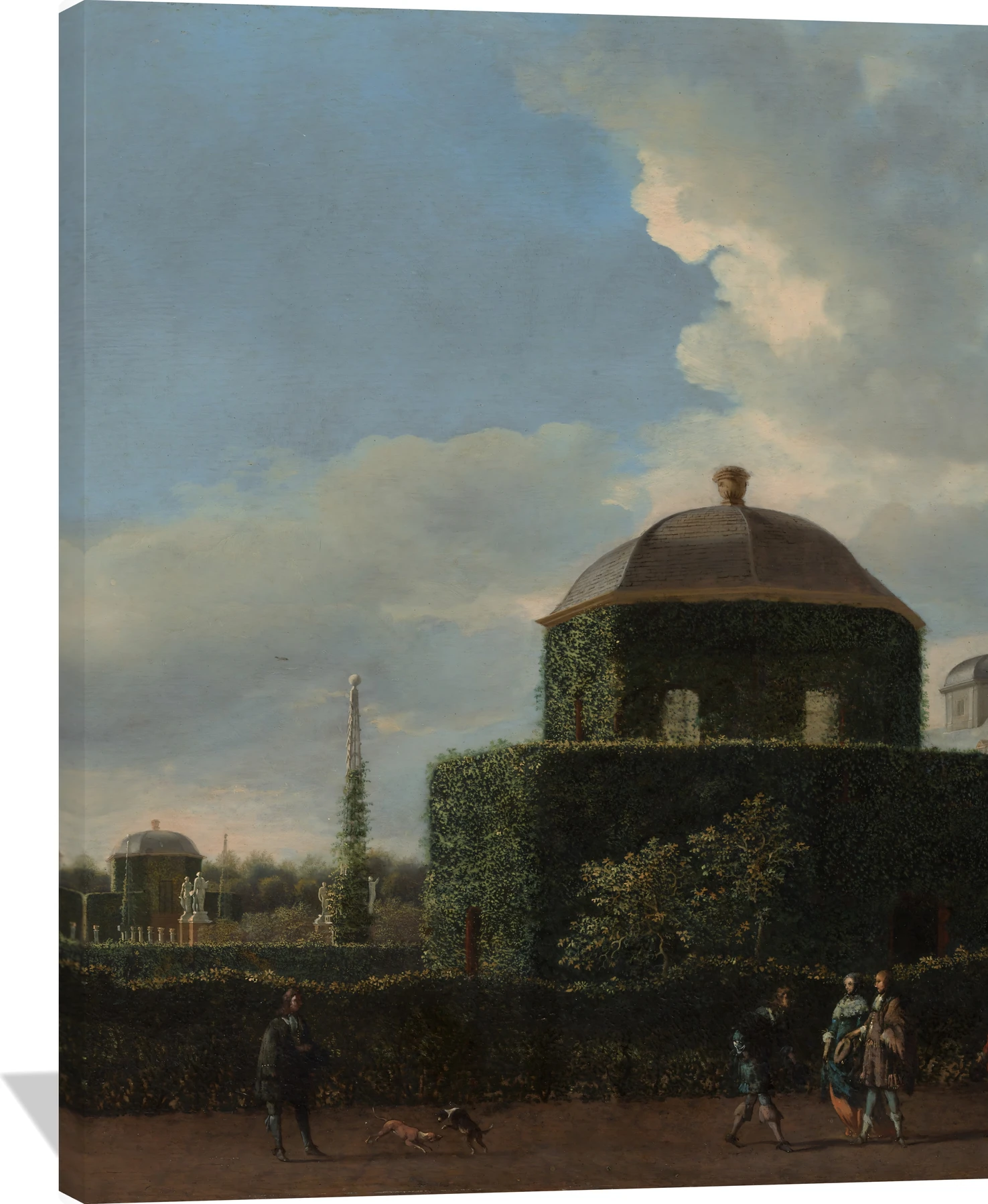 The Huis ten Bosch at The Hague and Its Formal Garden (View from the East)