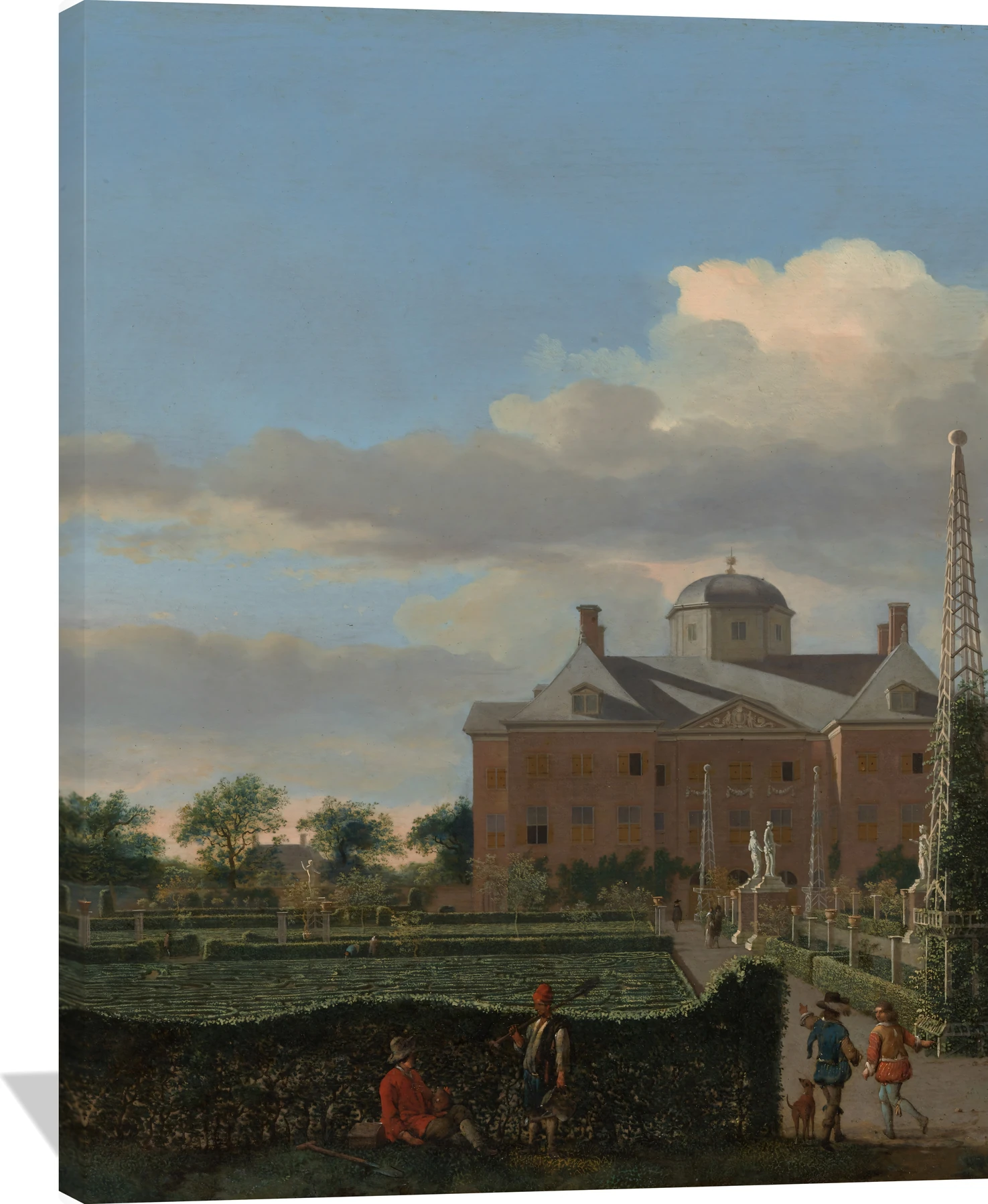 The Huis ten Bosch at The Hague and Its Formal Garden (View from the South)